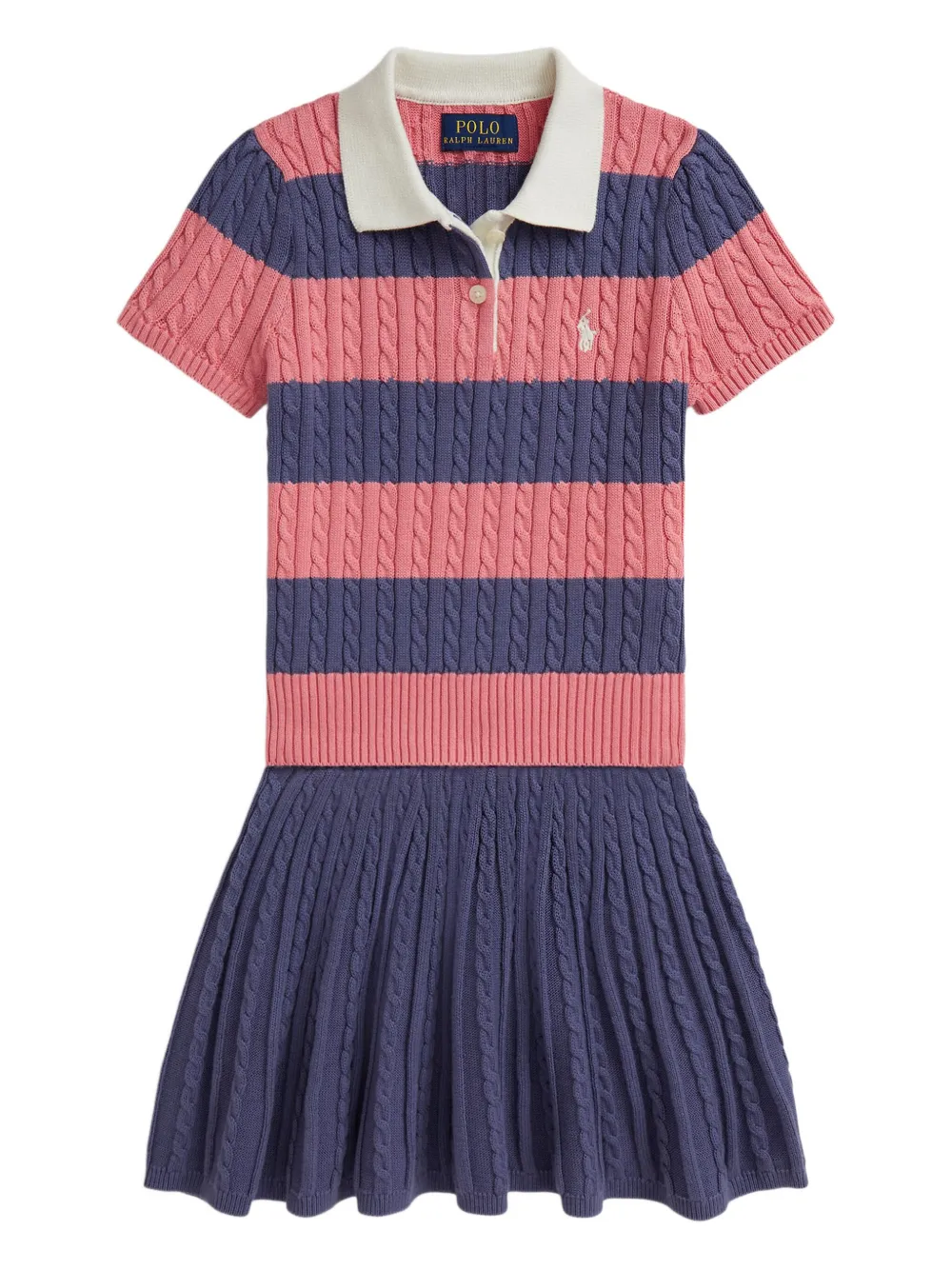 

Комплект из рубашки поло и юбки POLO RALPH LAUREN KIDS, фиолетовый