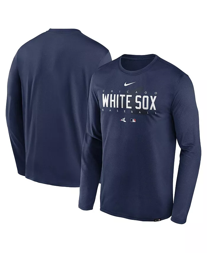 

Мужская синяя футболка с длинным рукавом Chicago White Sox Authentic Collection Team Logo Legend Performance Nike