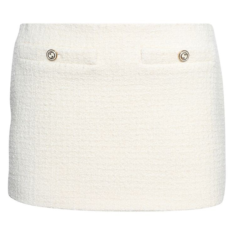 

Юбка Gucci Damier Boucle Tweed Mini Skirt Ivory, белый