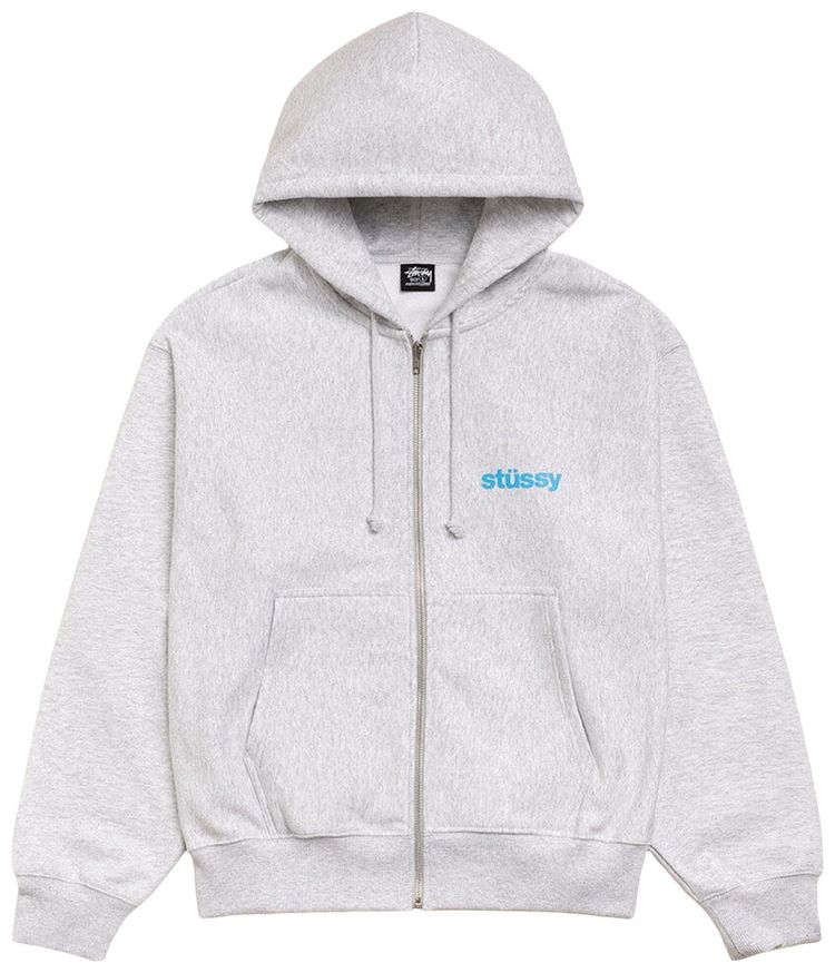 

Толстовка Stussy Built Tough на молнии, серый