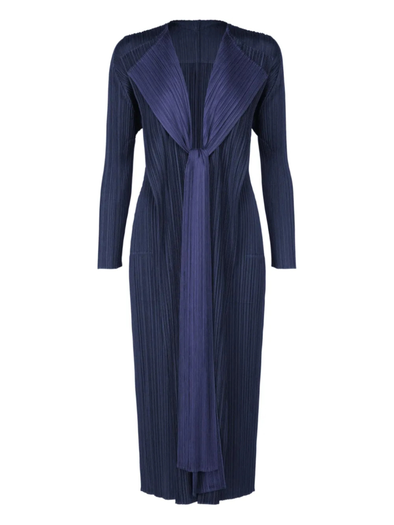 

Веселое двухцветное пальто Pleats Please Issey Miyake, синий