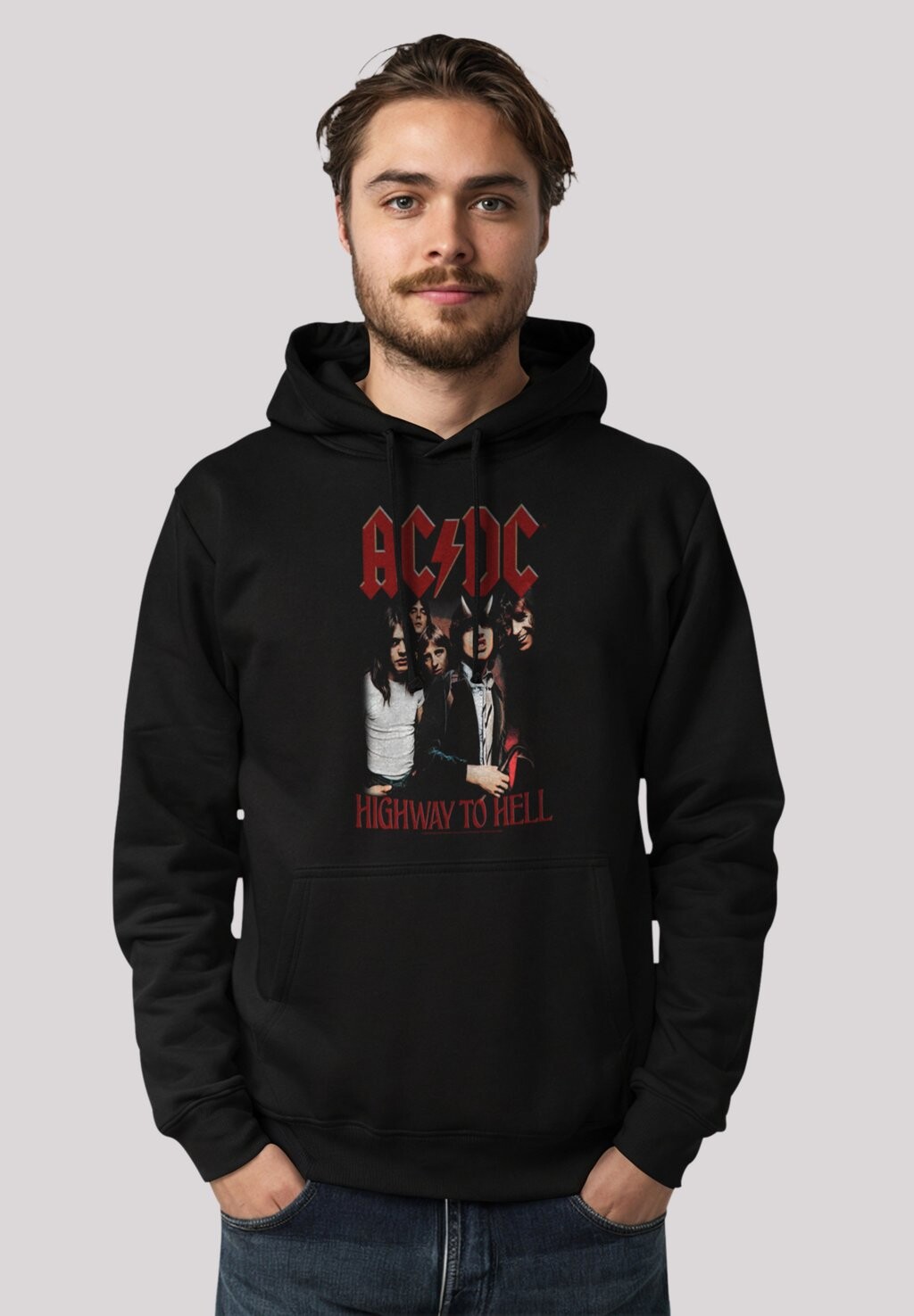 

Толстовка с капюшоном AC/DC ROCK MUSIK BAND HIGHWAY TO HELL F4NT4STIC, черный