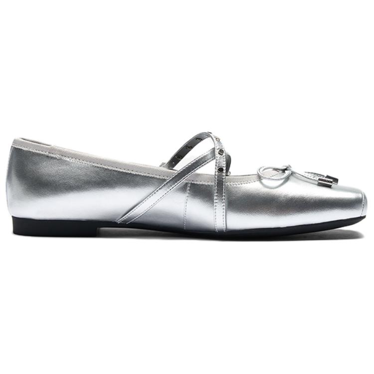 LE SAUNDA Мэри Джейн туфли женские металлик черные, цвет Metallic Black BKK — фото 3