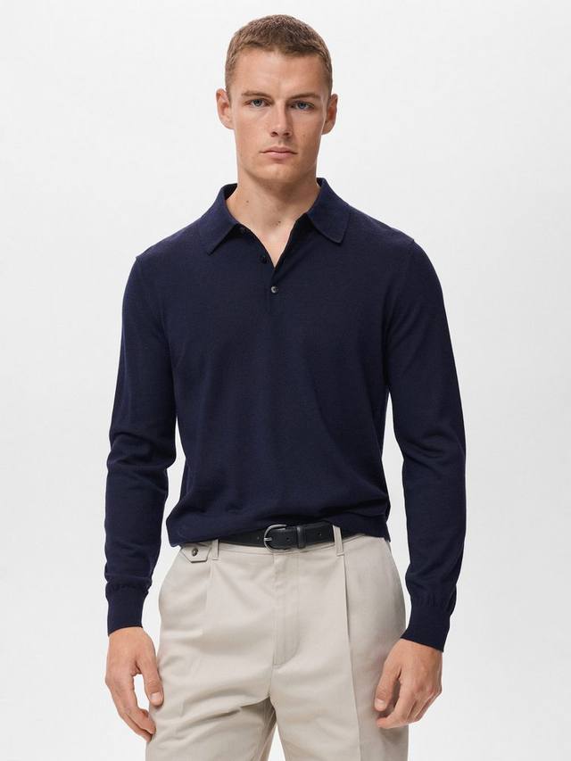 

Футболка-поло Willy Wool с длинными рукавами Mango