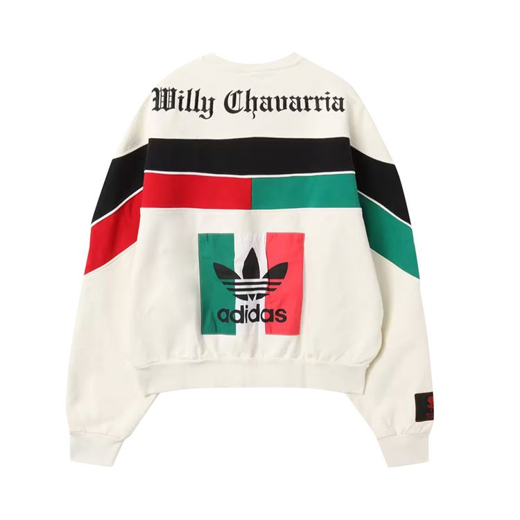 Свитер adidas x Willy Chavarria Fleece Crewneck Sweater 'Off White', белый — фото 2