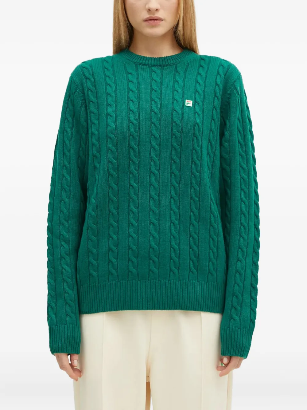 

Вязаный свитер с логотипом Fila, зеленый