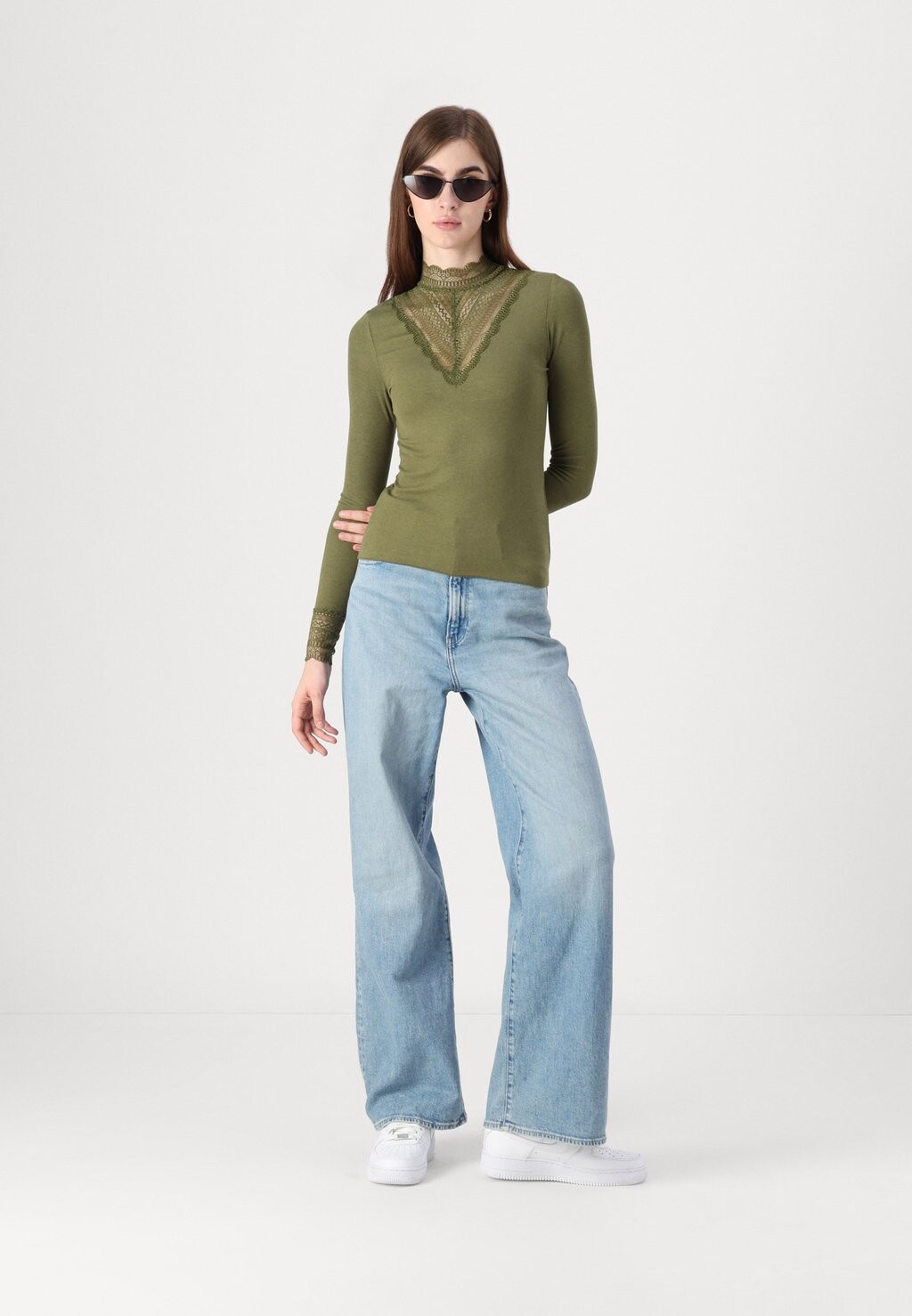 

Топ с длинными рукавами ONLTILDE HIGH NECK ONLY, хаки