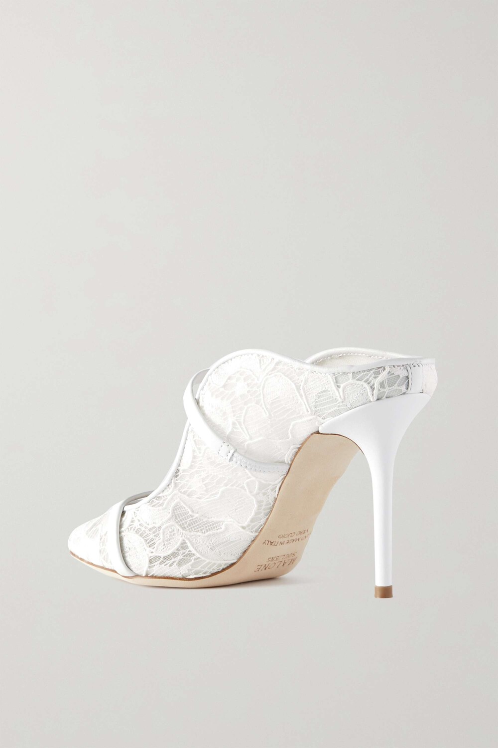 MALONE SOULIERS туфли-лодочки Maureen 85 со шнурком и шнурком с кожаной отделкой, белый