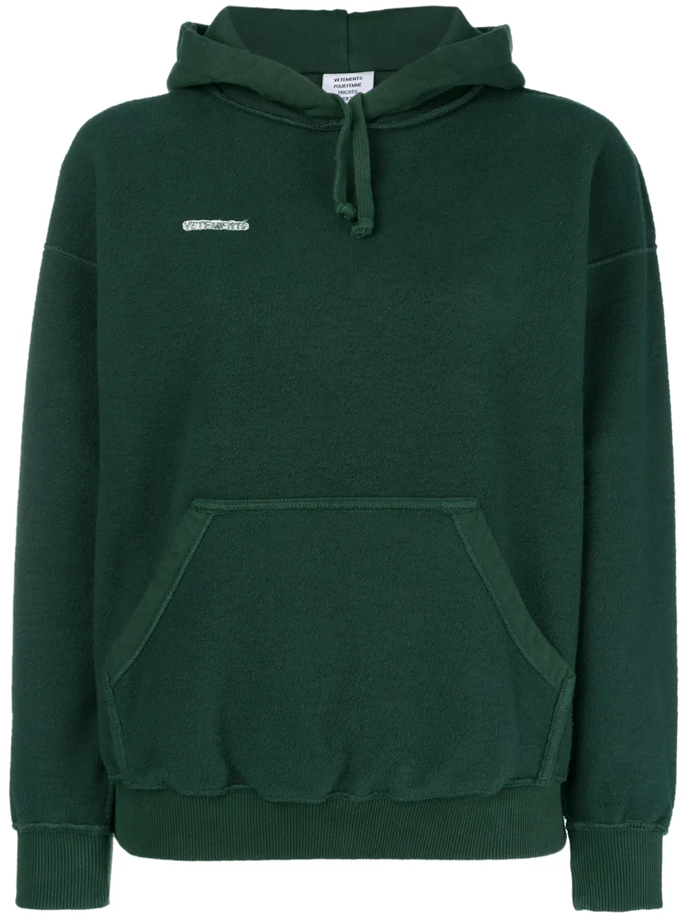 

Толстовка с эффектом изнанки VETEMENTS, зеленый
