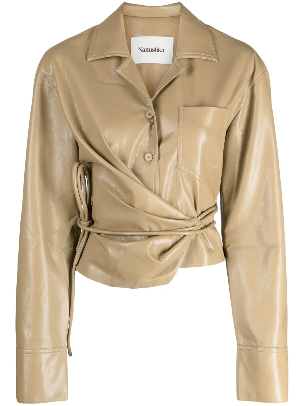 

Укороченная рубашка Merano Nanushka, нейтральный