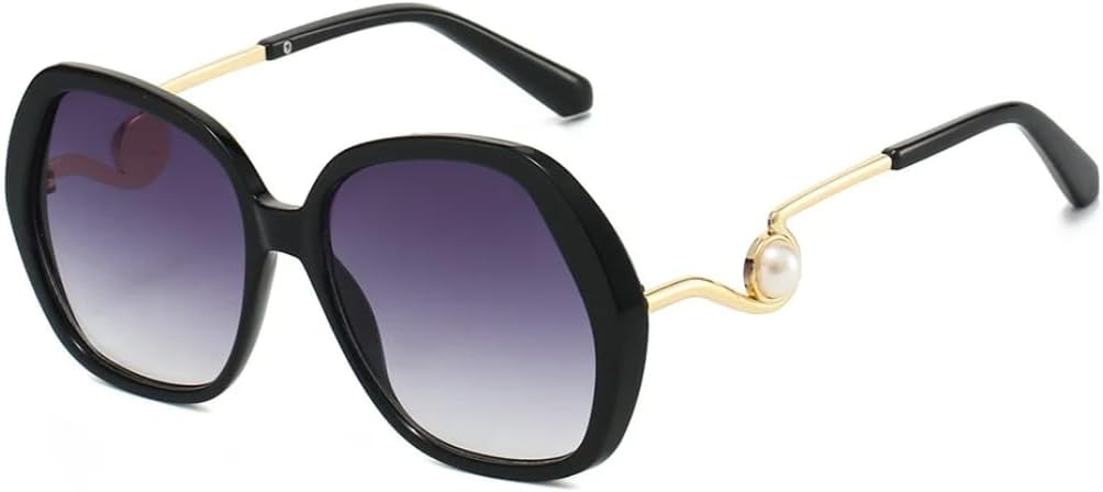 

Солнцезащитные очки для мужчин и женщин - защита UV400 - овальная оправа с градиентным леопардовым принтом, большие, для занятий спортом на открытом воздухе и вождения DSVIGF, Black Grey