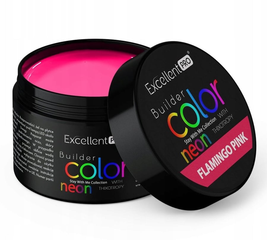 

Excellent Pro Builder Gel Neon Pink Flamingo Pink 15 г