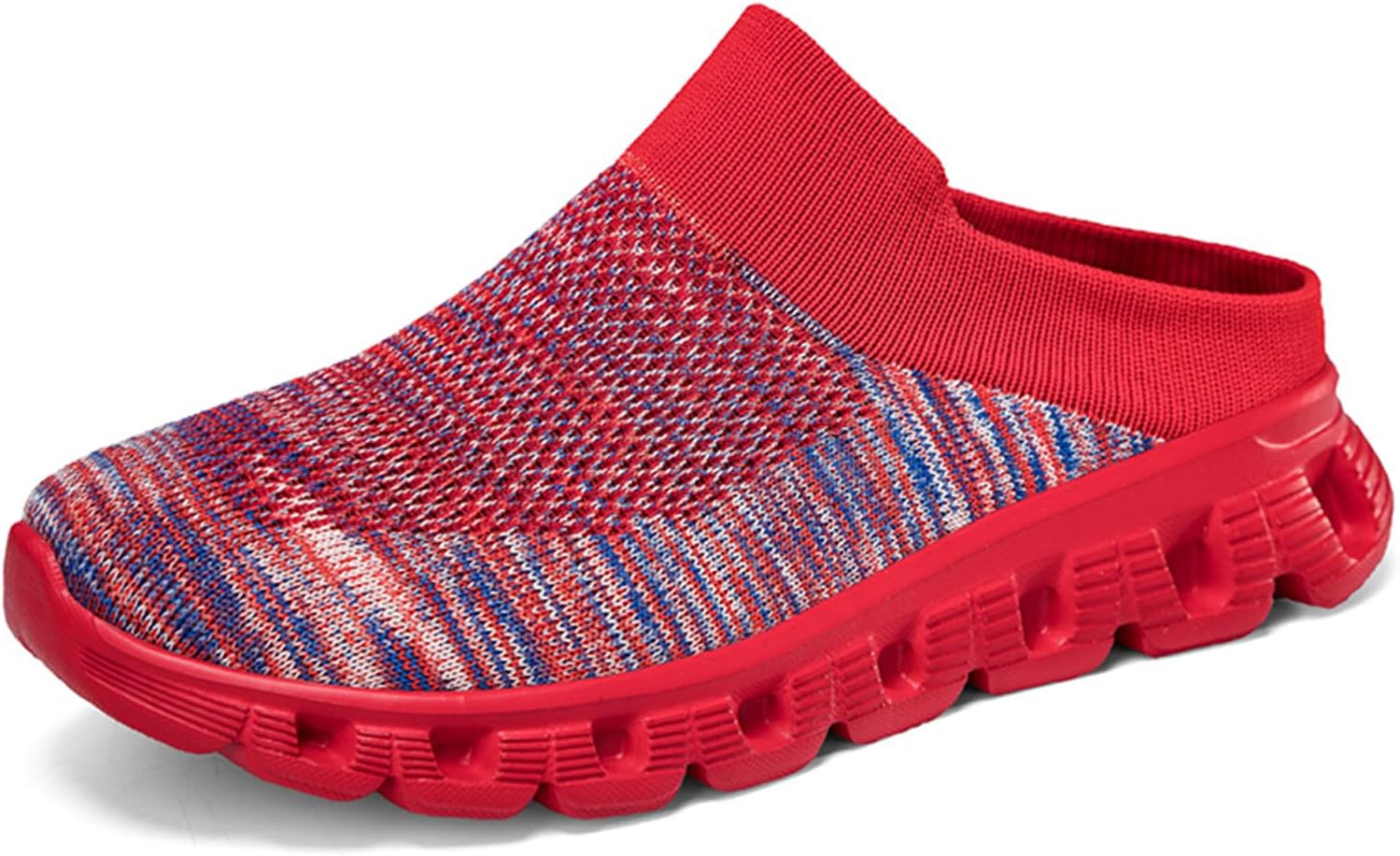 

Мужские кроссовки FLIOZY с сеткой, увеличивающие рост, мюли для прогулок с открытой пяткой, на садовой подошве, с легким надеванием, красный