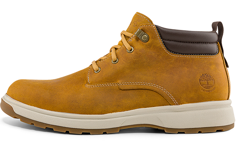 

Timberland Ботинки мужские Crew Mid Top желтые из искусственной кожи и натуральной кожи Top Grain Cow