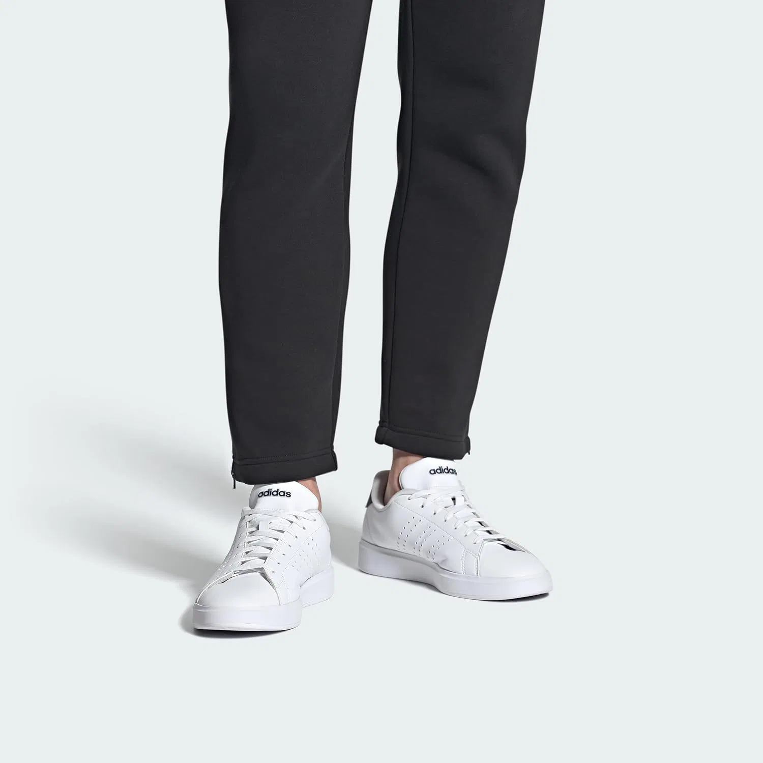 Кроссовки Adidas Unisex Advantage 2.0, Cloud White Core Black Legend Ink — фото 2