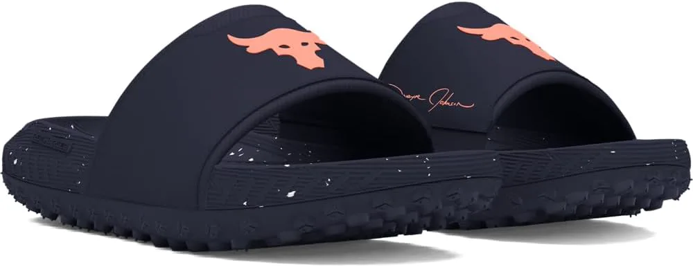 Мужские слайд-сандалии Under Armour Project Rock 3, темно-синий/оранжевый — фото 3