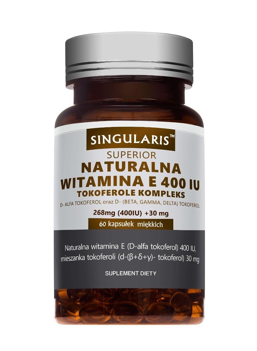 

Singularis Superior Natural Витамин E 400 UI Комплекс токоферолов, Добавка , 60 капсул