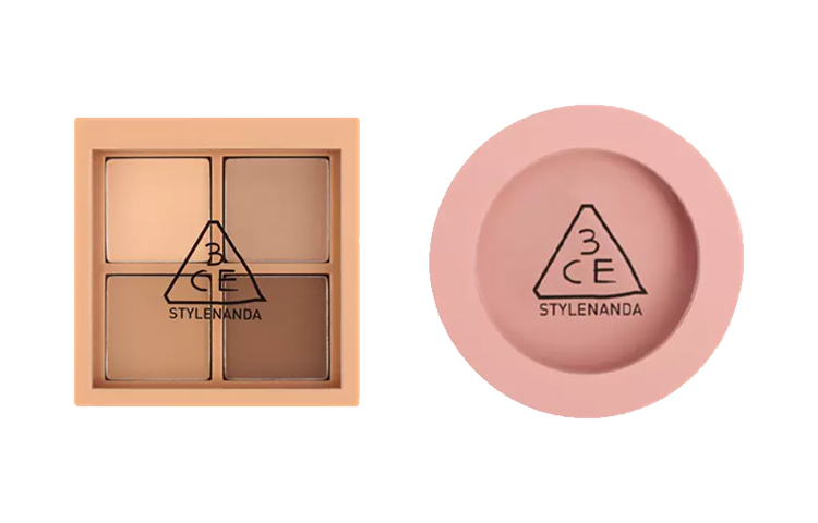 

Тени для век и румяна, 4 оттенка, легко растушевываются, выравнивают тон лица, набор из 2 предметов 3CE