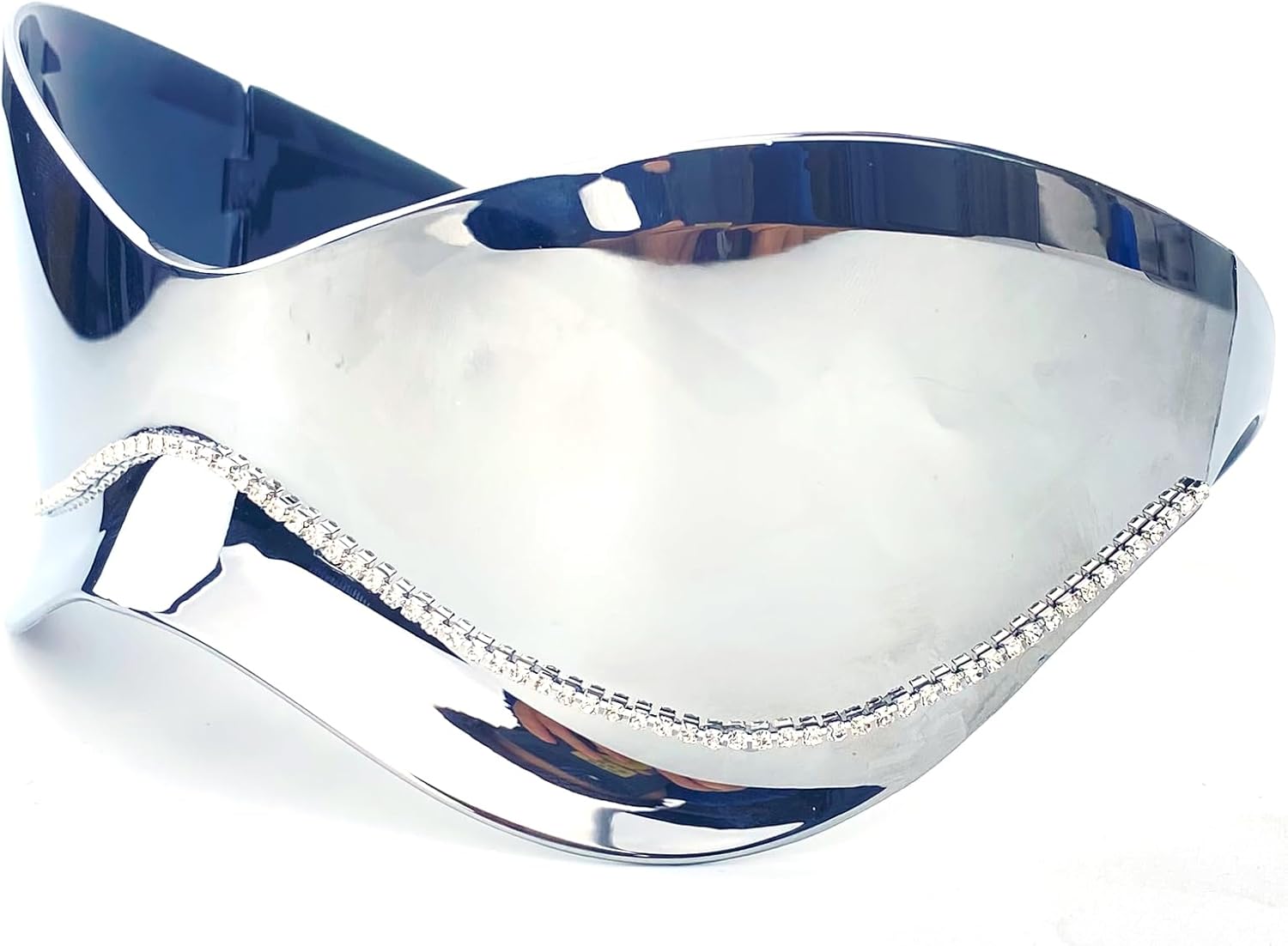 

Сверкающие солнцезащитные очки со стразами для женщин, модные очки в стиле Y2k с бриллиантами, стильные солнцезащитные очки 2000-х годов, аксессуары Y2k для женщин mincl, Silver