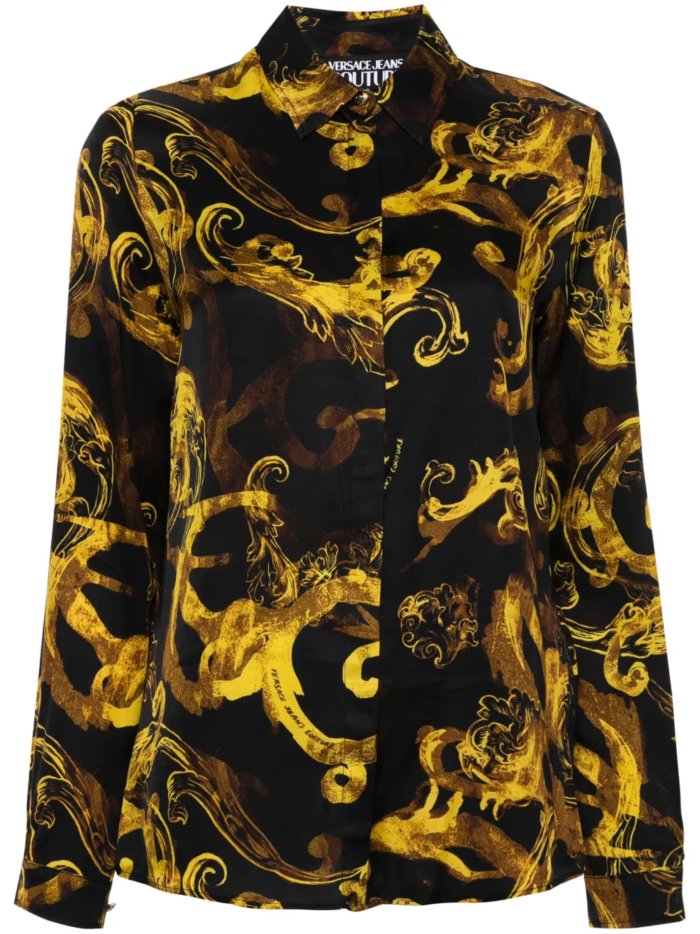 

Рубашка с принтом Watercolour Couture Versace Jeans Couture, черный