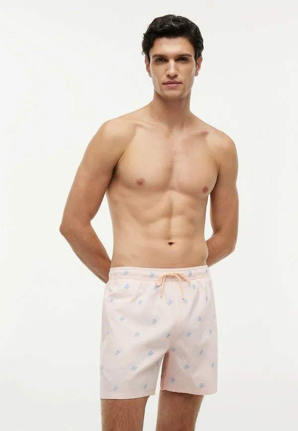 Плавки средней длины с вышивкой ithaca Tommy Hilfiger, Delicate Peach Perfect Peach