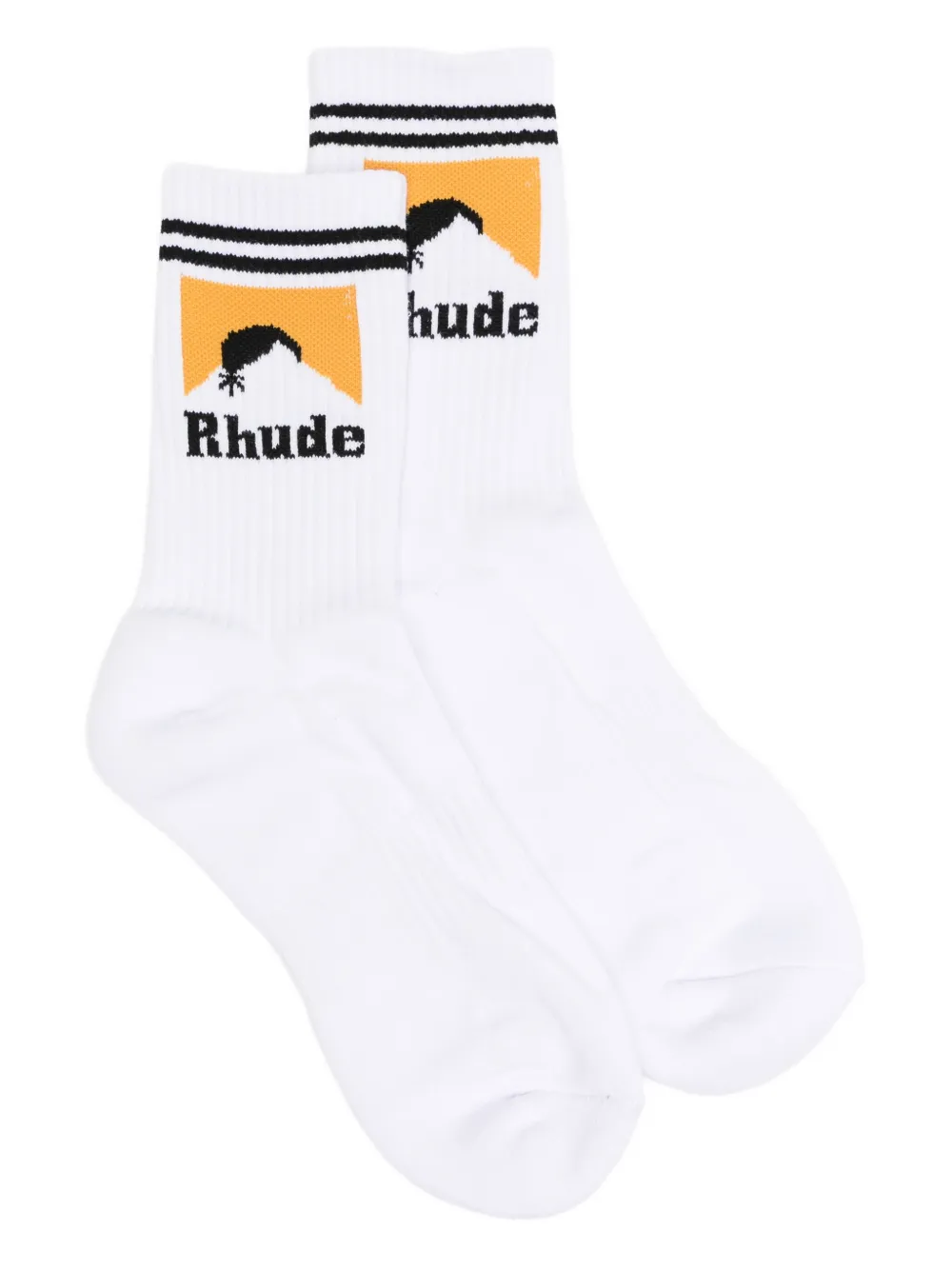 

Носки с логотипом RHUDE, белый