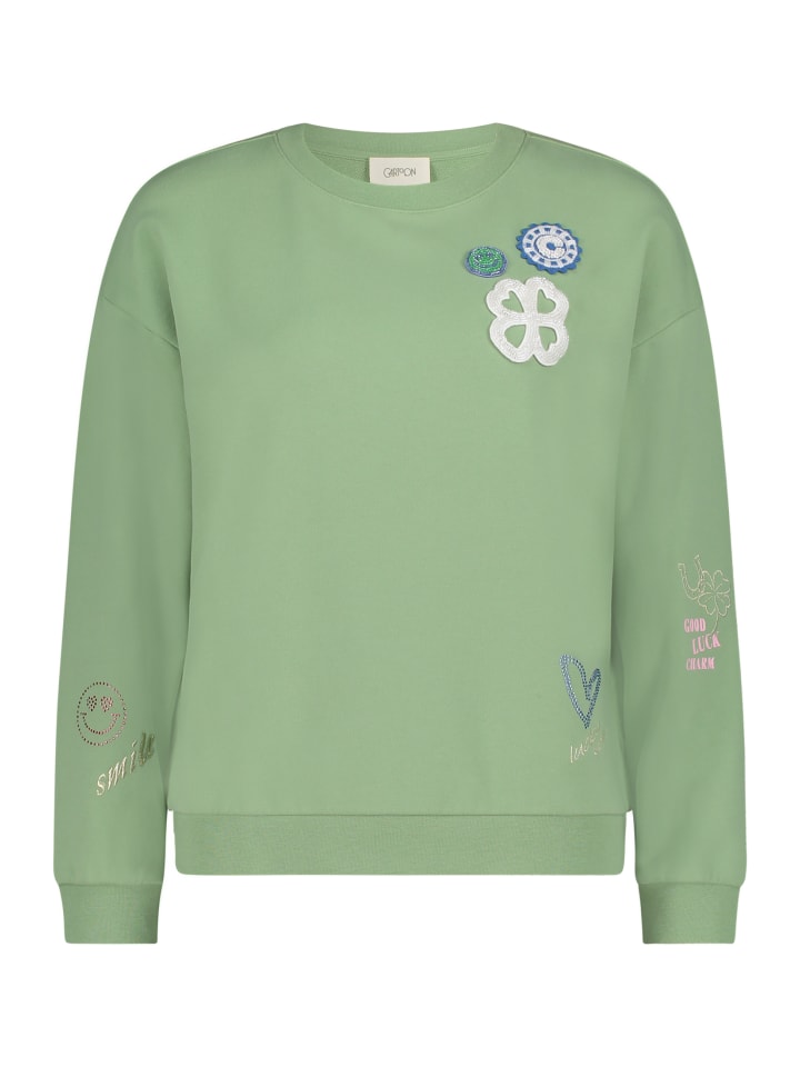 

CARTOON Толстовка с ребристыми манжетами, цвет мятно-голубой