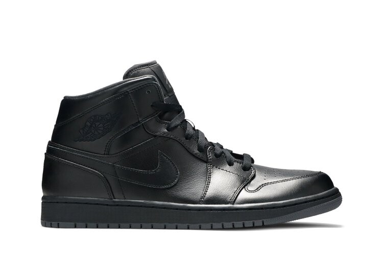 

Кроссовки Air Jordan 1 Mid 'Black', черный