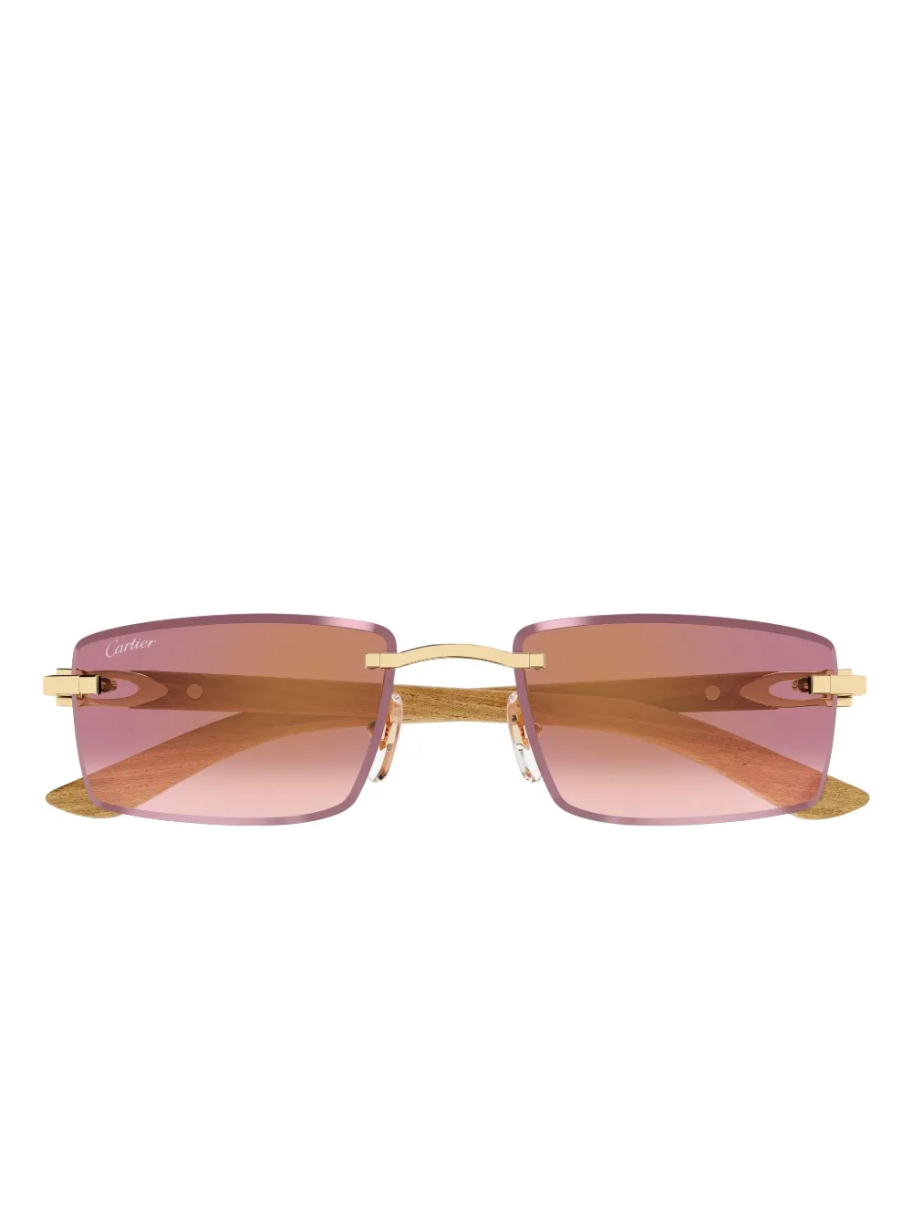 

Солнцезащитные очки в прямоугольной оправе Cartier, черный