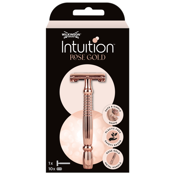 

Бритва, 1 шт. + картриджи, 10 шт./1 уп. Wilkinson Intuition rose gold