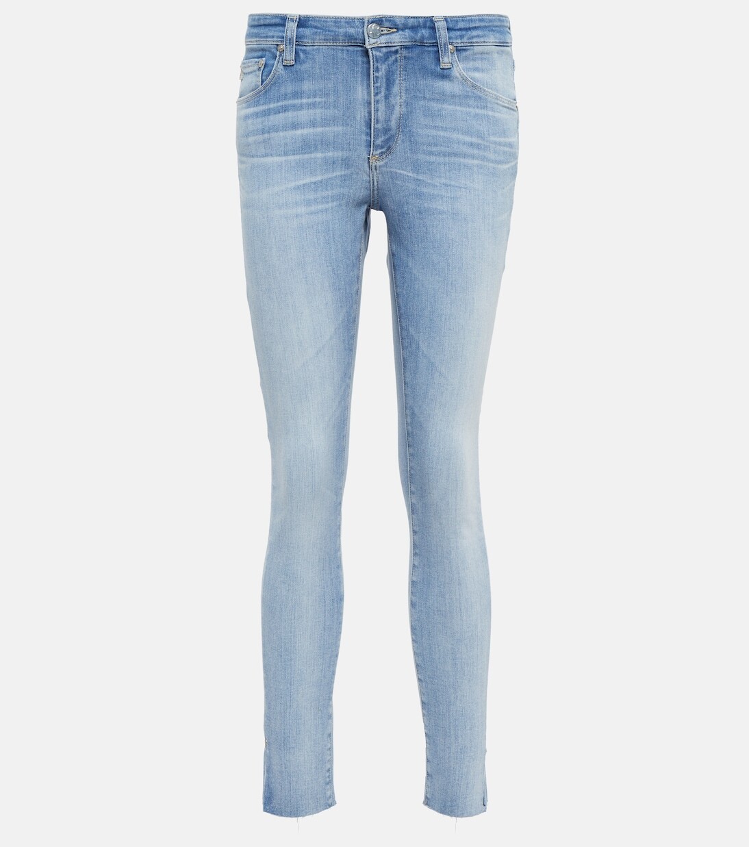 

Джинсы скинни с разрезными манжетами Ag Jeans, синий