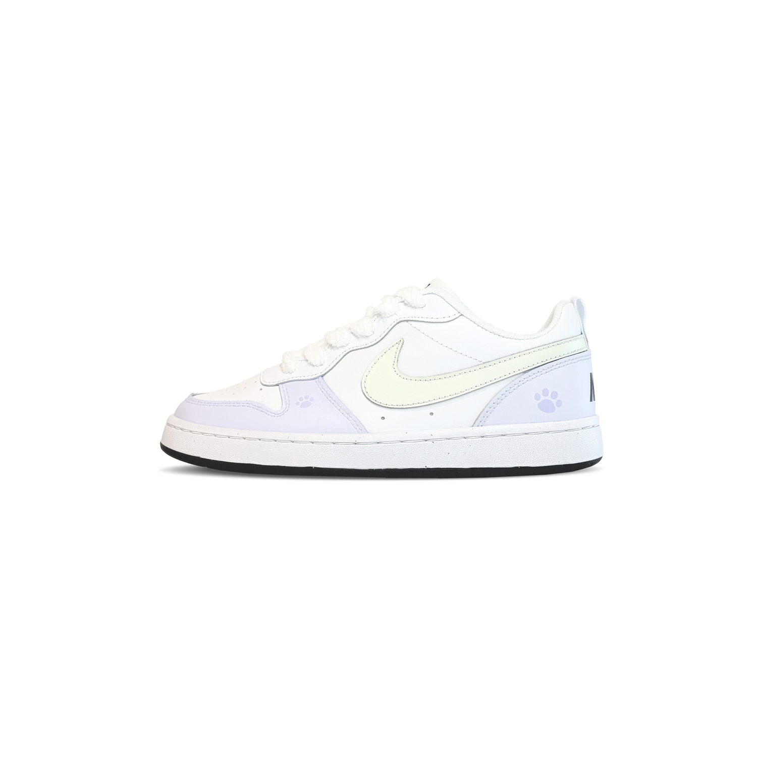 

Nike Кроссовки Court Borough Taro Paste Cream из синтетической кожи и кожи, устойчивые к истиранию, дышащие, низкие