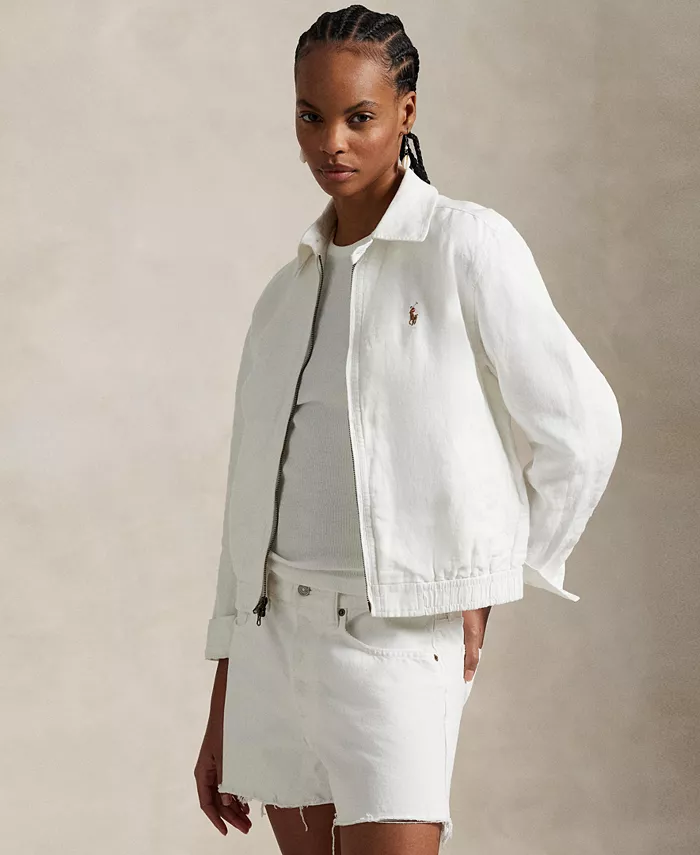 

Женский льняной ветровка Polo Ralph Lauren, белый