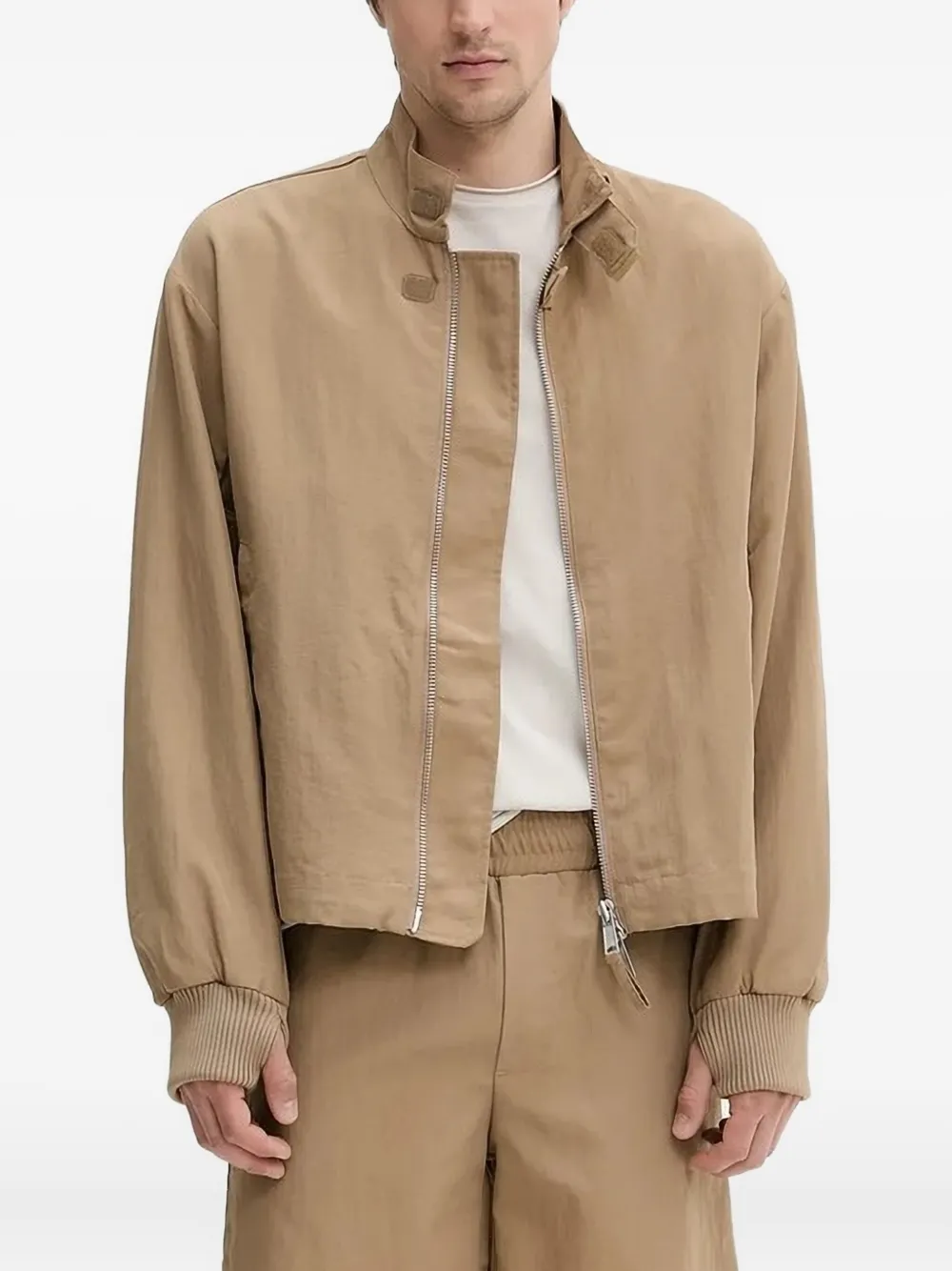 

Куртка на молнии с манжетами в рубчик Won Hundred, нейтральный