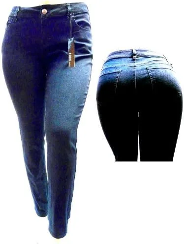 

Женские джинсы Skinny Leg Stretchy Cotton Rayon Plus Size Dark Blue Denim 1826 Jeans
