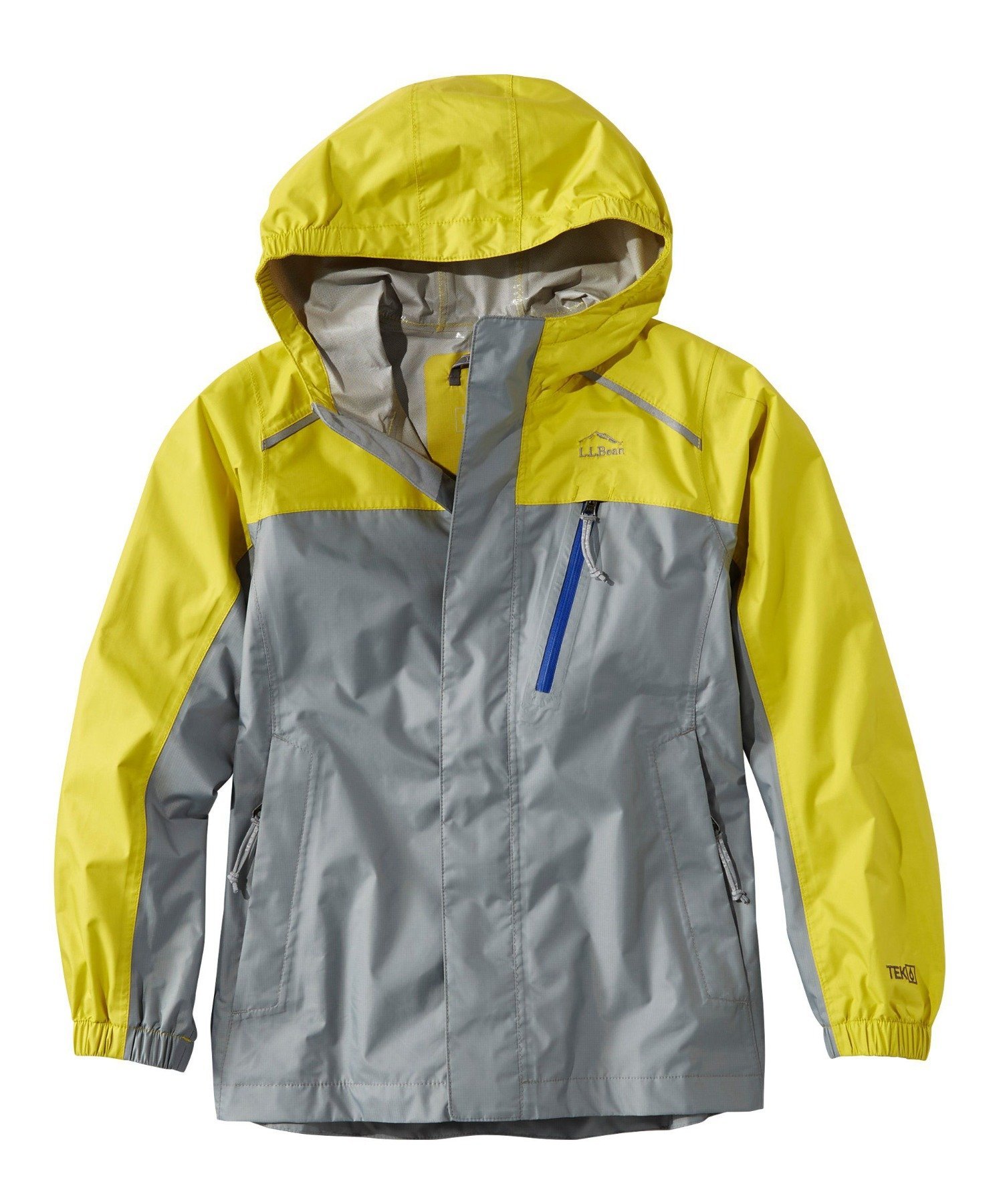 Детская дождевая куртка Trail Model, с цветовыми блоками L.L.Bean, GryPbl/YwSn