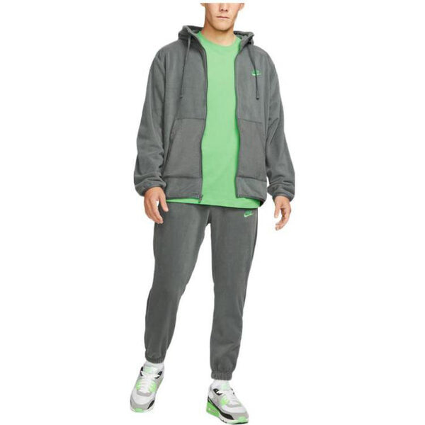 Толстовка Nike NSW Essential fleece hooded jacket 'Grey', серый — фото 3