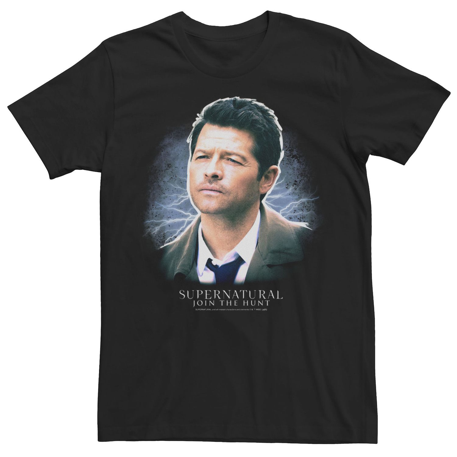 

Мужская футболка Supernatural Castiel Join The Hunt с портретом Licensed Character