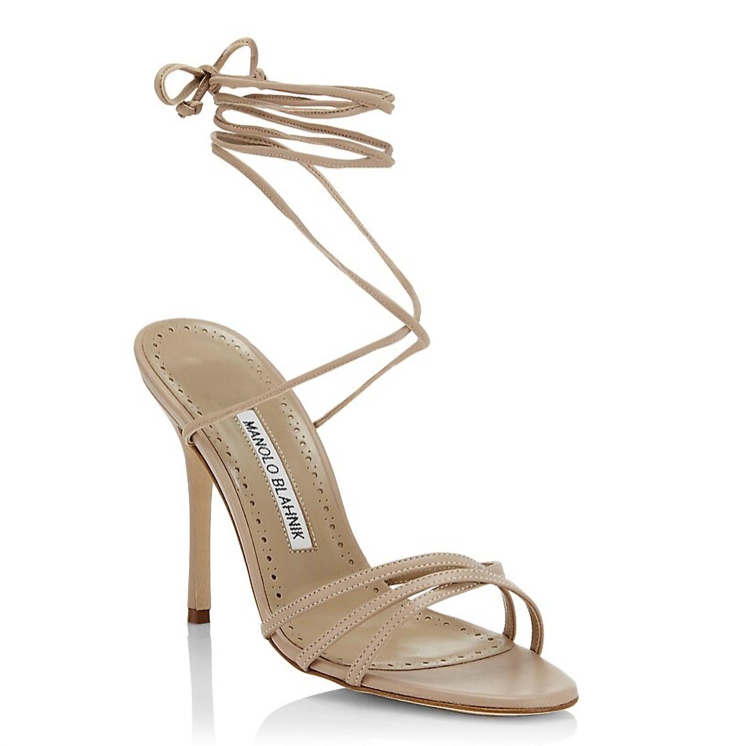 Сандалии Leva Heels в цвете Cream Nude Manolo Blahnik