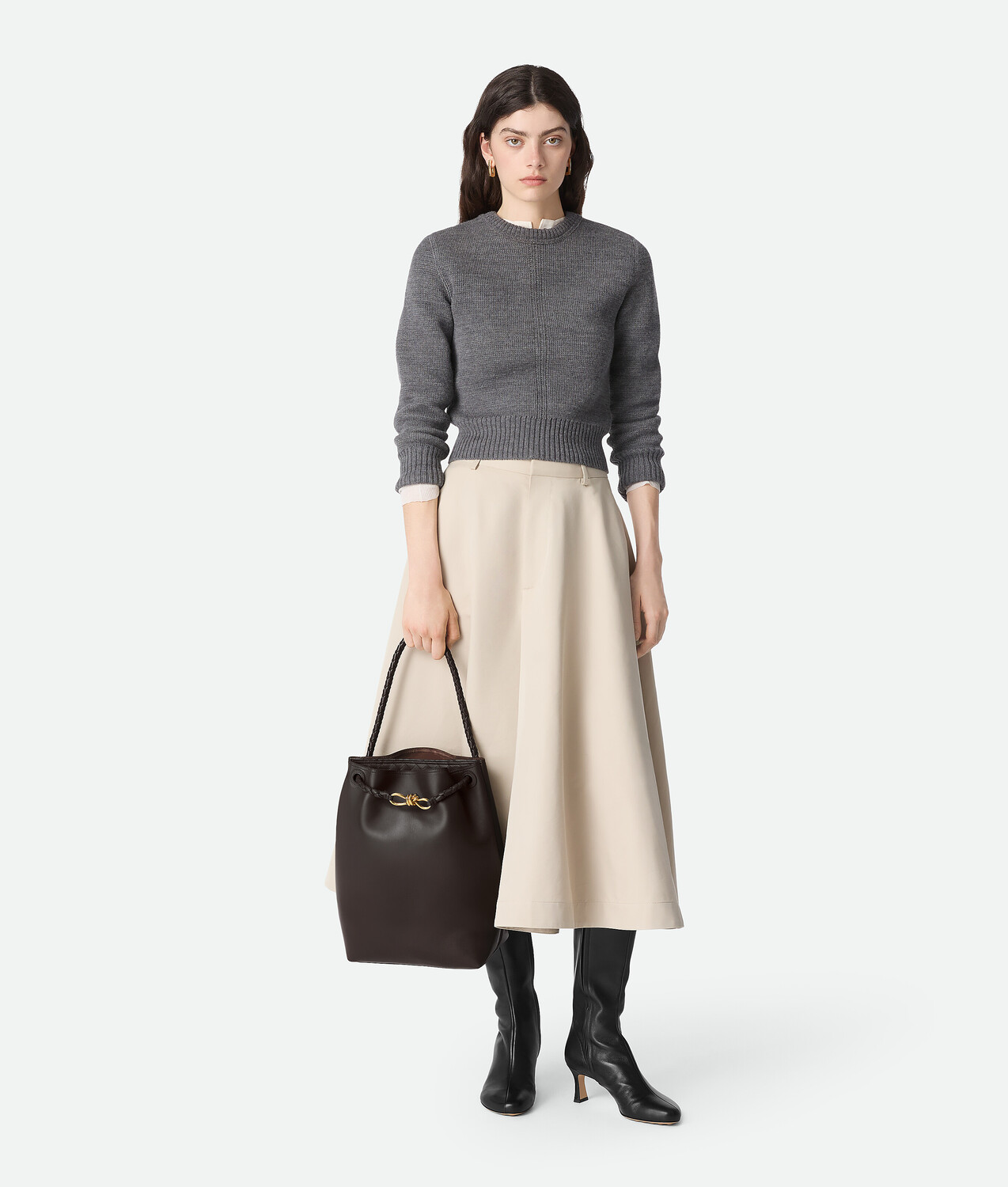 Andiamo bucket BOTTEGA VENETA, фондан — фото 2