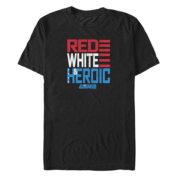 

Футболка с принтом Big & tall gi joe red white & heroic americana Licensed Character
