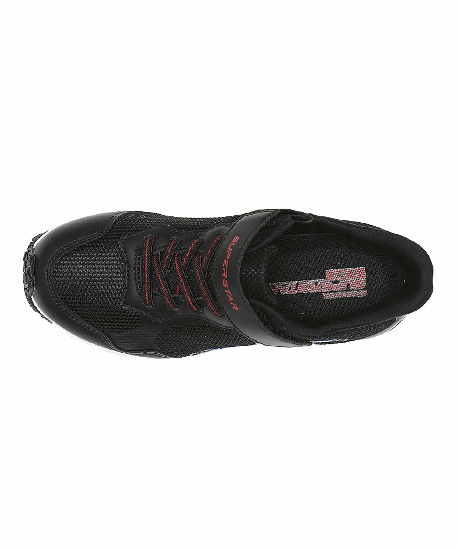 Детские кроссовки MoonStar SS J1245 черного цвета Superstar, black — фото 3