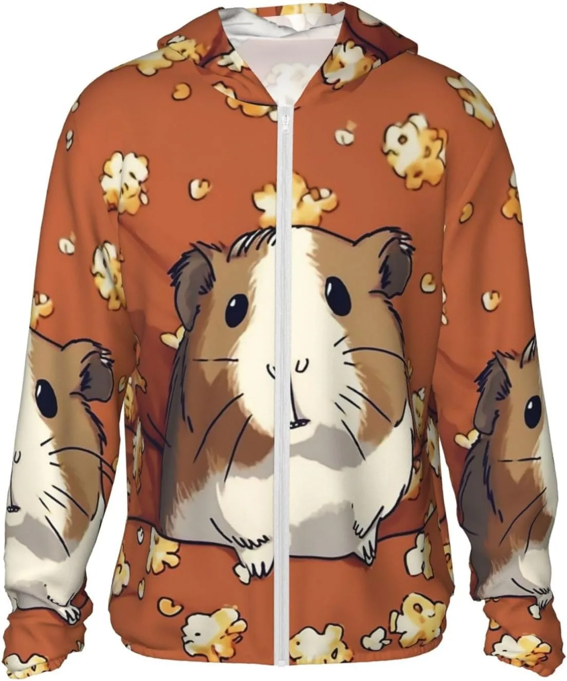 

Гвинея Animal and Popcorn худи с защитой от солнца UPF 50+, на молнии, с карманом HJBNW