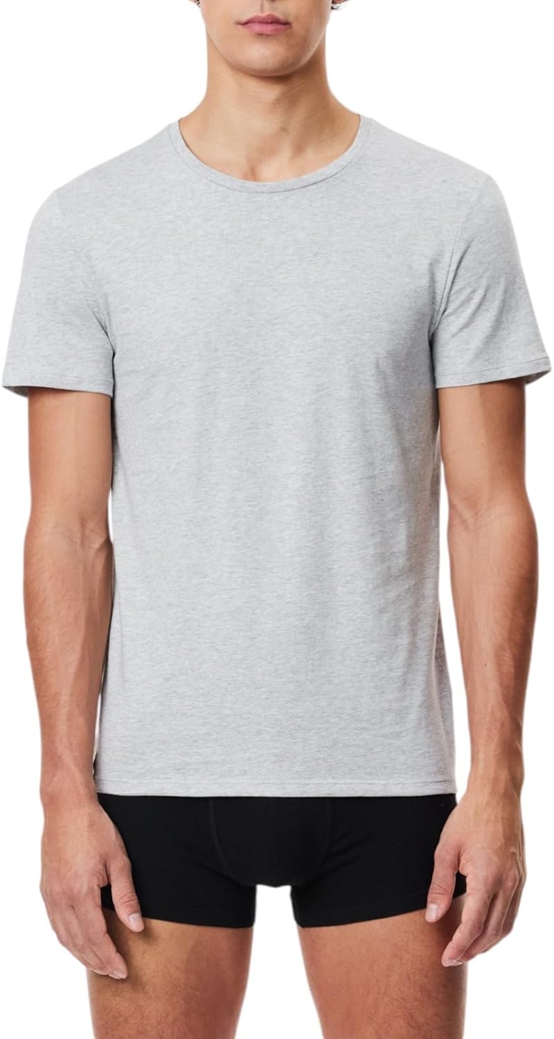 Мужская майка Lacoste Slim Fit, 100% хлопок, 3 шт, White/Dove Grey/Black — фото 2
