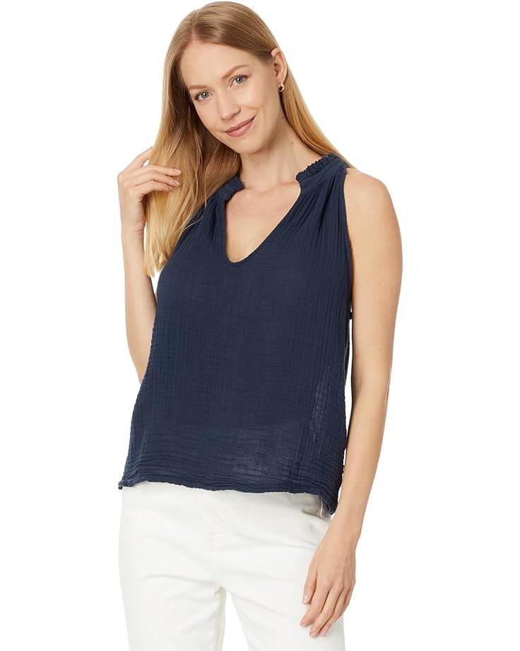 

Майка Michael Stars Viola Split-Neck Tank, цвет Nocturnal