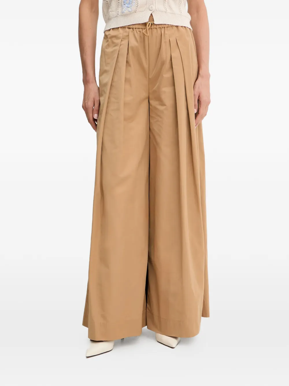 

Брюки палаццо с кулиской Twinset, нейтральный