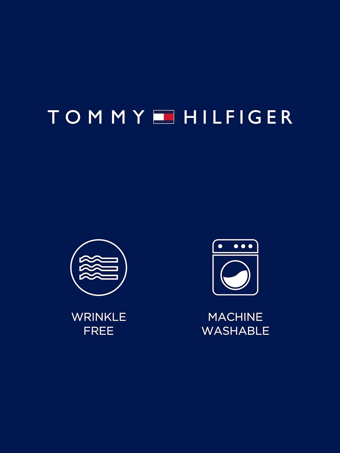 Мужская рубашка Tommy Hilfiger с воротником на пуговицах, не требующая глажки, White — фото 4
