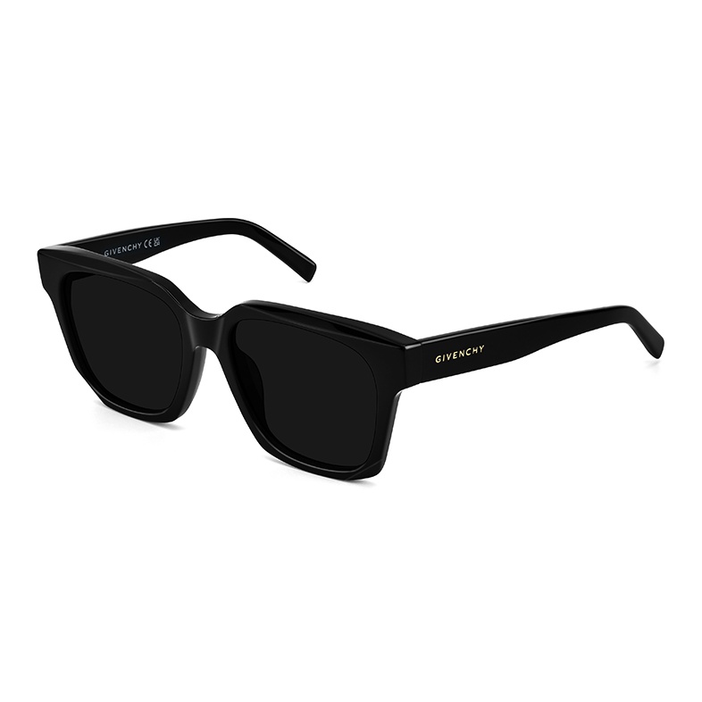 

Givenchy Пластиковая оправа квадратные солнцезащитные очки унисекс, 01A-Black