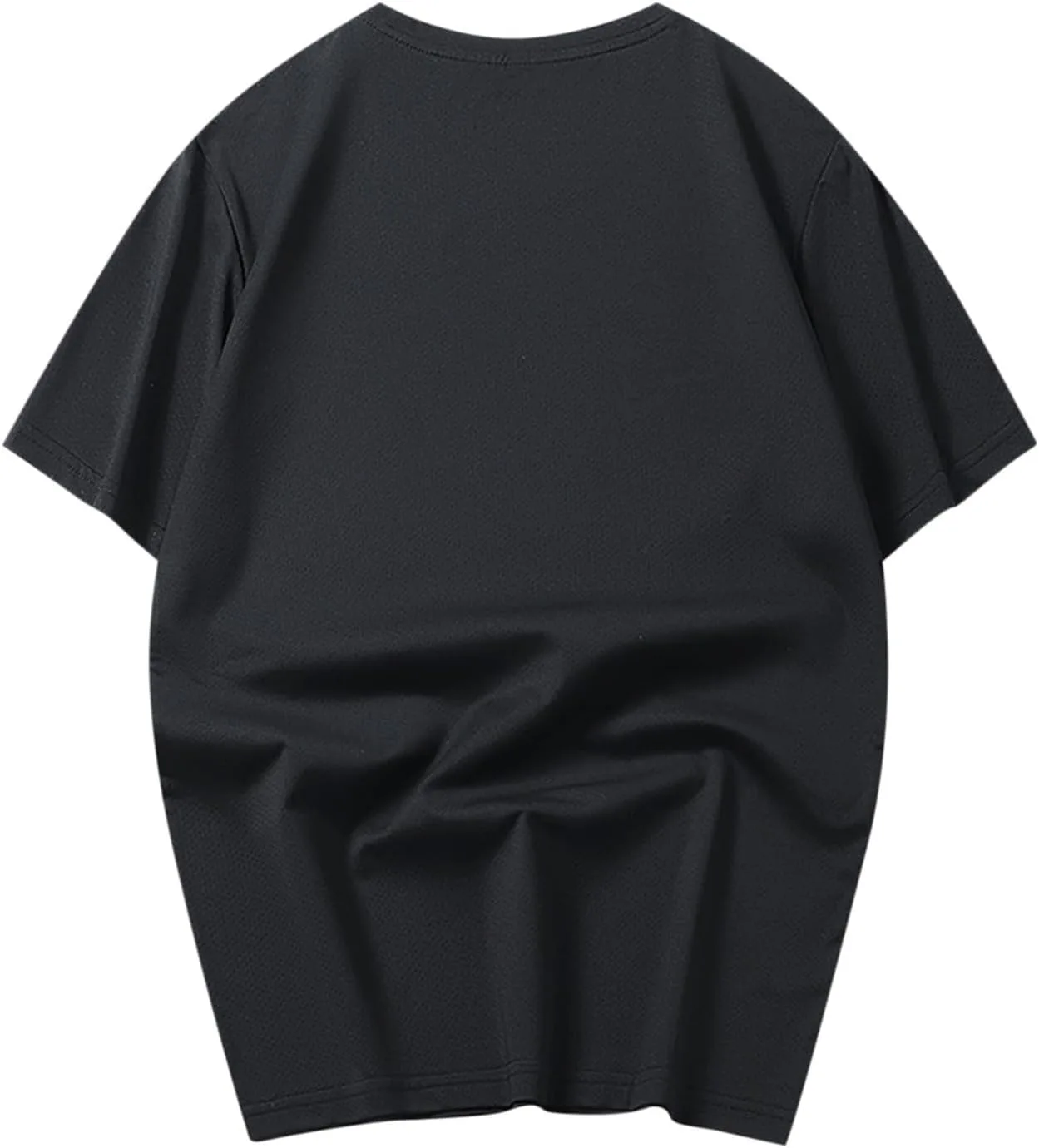 Мужская футболка с коротким рукавом Plus Size, дышащая, свободного кроя — фото 2