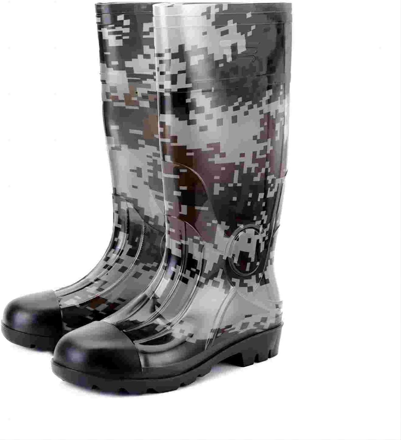 

Мужские резиновые сапоги по колено с камуфляжным узором, водонепроницаемые резиновые сапоги для сада, мужская дождливая обувь, размер Kontai, зеленый